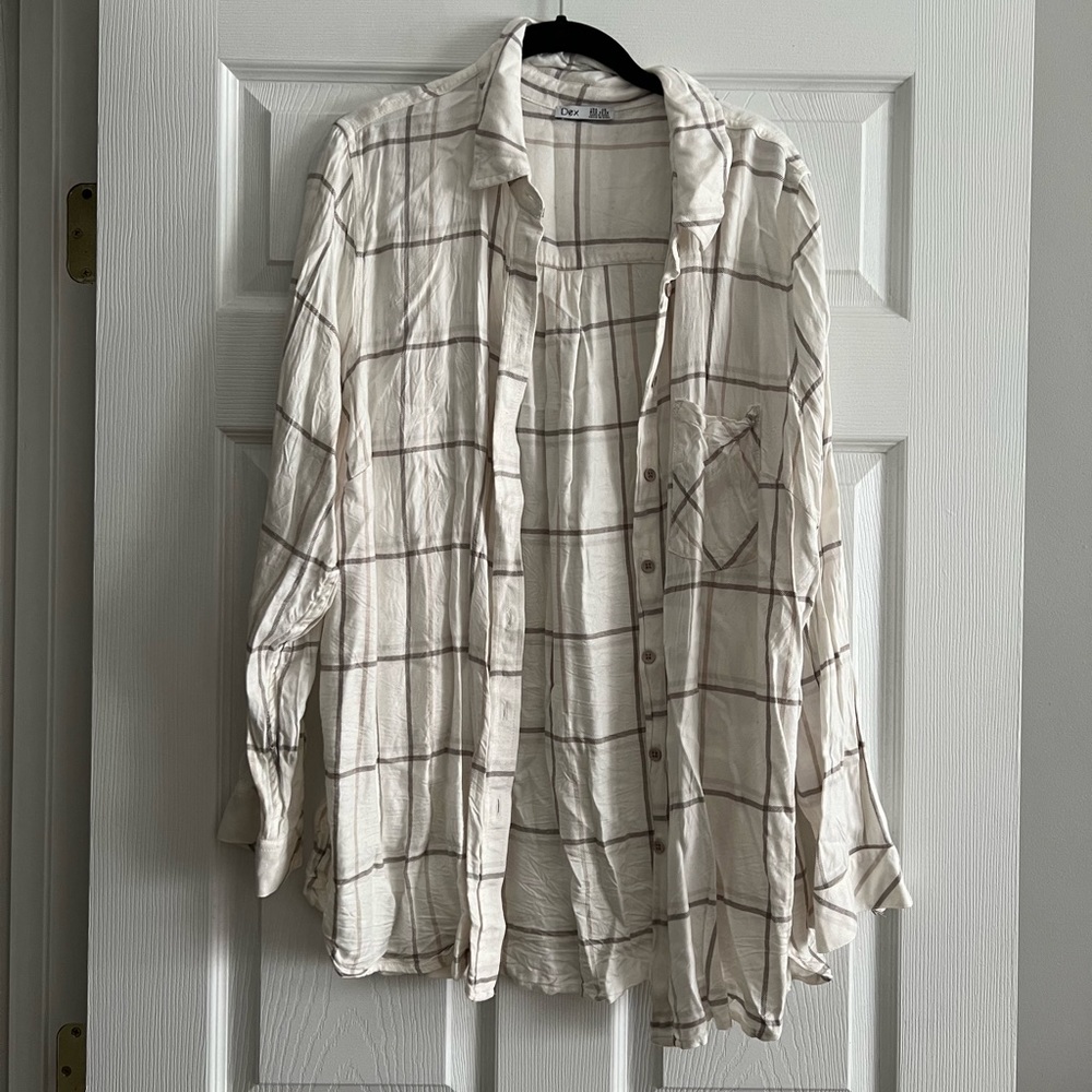 Dex white flannel size 2x